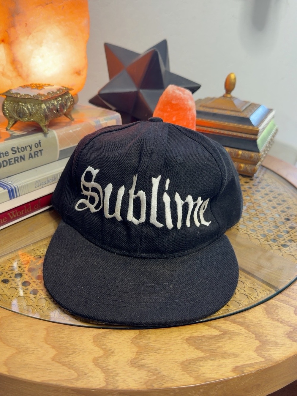 Sublime Band Black Embroidered Logo Snapback Hat Adjustable